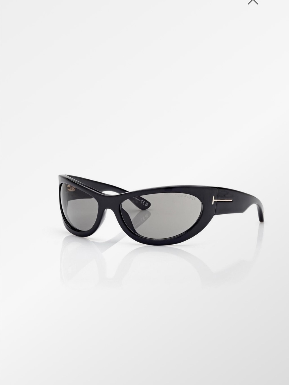 Tom Ford Black Cat-Eye Sunglasses with Gray Lenses